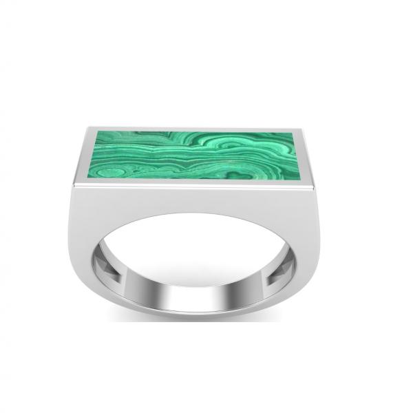 Bague malachite argent York